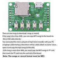 DIYmall PIR Sensor MP3 Voice Sound Recording Playback Module TF Card Slot USB Download for DIY Greetings Gift Music Player Kit