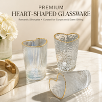 Offre Spéciale – Tasse en Verre Épais Isolée, Créative en Forme de Cœur, pour Couple, Usage Domestique, Petit-Déjeuner, Café, Lait, Thé – 301-400ml