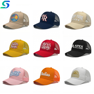 <span class=keywords><strong>Gorra</strong></span> Trucker de 5 Paneles de Algodón Lisa con Logotipo Bordado Personalizado de Bajo Pedido Mínimo y Entrega Rápida para Hombres y Mujeres - Product Image 1
