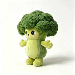 Peluche de brócoli personalizado, animal de peluche con forma de vegetal, peluche de brócoli de dibujos animados, muñeco suave de verdura verde - Product Image 4