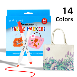 Số Lượng Lớn Vĩnh Viễn Có Thể Giặt Trắng Vải Đánh Dấu 10/14 Màu Sắc 2-3Mm Tip Vải Sơn Đánh Dấu Đánh Dấu Trên Vải Quần Áo T-Shirt - Product Image 2