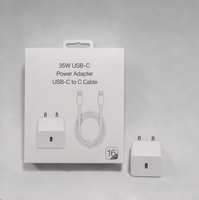 Pengisi Daya USB C 35W Kabel Tipe C ke Tipe C Pengisian Cepat Adaptor Kabel Nilon Terjalin Colokan EU UK US untuk Smartphone Tablet Laptop