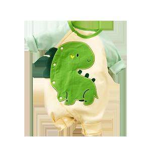 Mono de Algodón de Manga Larga con Estampado de Dinosaurio para Bebé Recién Nacido, Unisex - Product Image 1