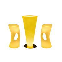 Ensemble de mobilier publicitaire LED lumineux d'extérieur durable, personnalisé, imprimé UV, couleur personnalisée, pour bar et cocktail, collection 2026