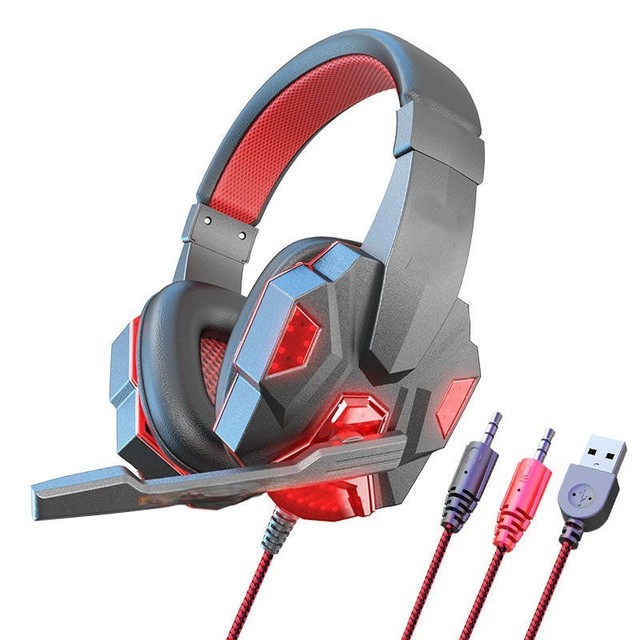 Gaming Computer Headphones with Microphone, High-quality Bass Sound 3D Stereo Headphones, Suitable for Computer Game Players