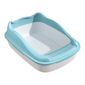 Grande litière pour chat semi-fermée en plastique, facile à nettoyer, anti-éclaboussures, contrôle des odeurs avec pelle, grande capacité, toilette pour animaux de compagnie pour chats - Product Image 6