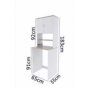 Moderno Mueble de Baño Blanco de 4 Estantes de MDF, Organizador de Almacenamiento que Ahorra Espacio para Hogar u Hotel, Apto para Colocar Sobre la Lavadora - Product Image 3