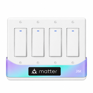 Interrupteur mural intelligent WiFi JINK DS-1221MN14 Matter Tuya à 4 boutons avec normes US AU IT CA <span class=keywords><strong>BR</strong></span> VN TH - Product Image 1