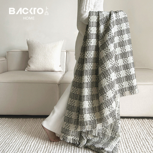 Mohair Len Chất Lượng Cao Chăn Cao cấp Sang Trọng Hiện Đại Kiểm Tra Sọc Ném Chăn Cho Phòng Khách Sofa Khách Sạn Supiles - Product Image 2