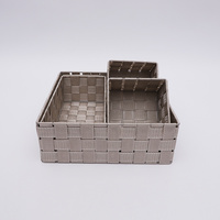 Paniers en paille tissés en Nylon, 13 pièces, sac de rangement de décoration de maison, sangle en pp, panier à cadeau