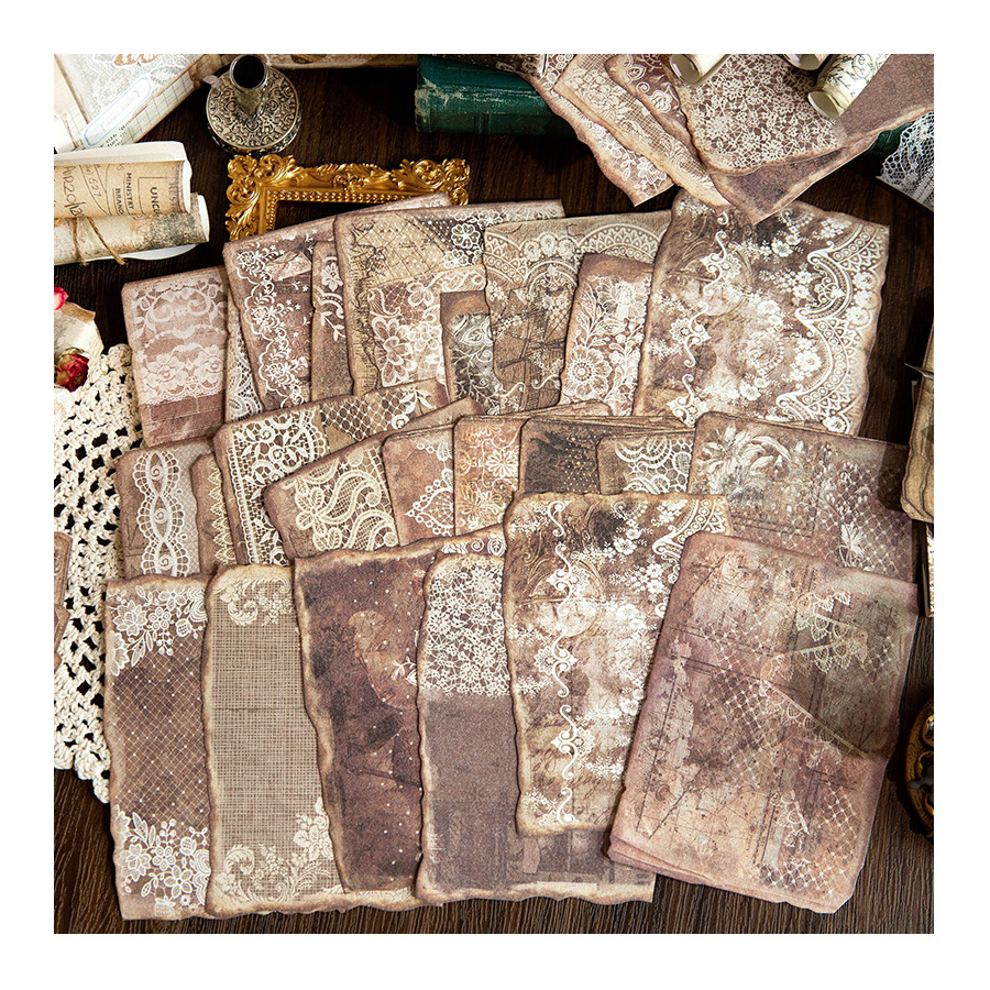 800 Sheets Of Vintage Scrapbooking Supplies, Scrapbook Paper Junk