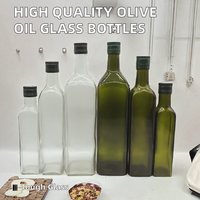 Bouteilles en verre vides de 750 ml pour huile d'olive, avec bouchon verseur compte-gouttes, pour huile de cuisson