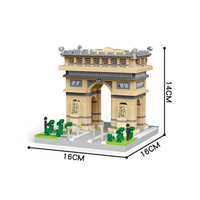 Kits de briques micro-nano en forme de tour Eiffel, nouveaux cadeaux de fête pour enfants, célèbres bâtiments du monde, ensembles de jouets décoratifs en plastique 6626-8896