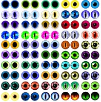 Vente en gros de 100 pièces/sac Yeux de poisson 3D OEM Yeux de pêche réalistes pour la fabrication d'appâts et de montage de mouches