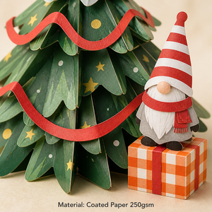 Carte de Noël pop-up 3D en papier, carte de vœux de fêtes, décoration saisonnière personnalisée - Product Image 4