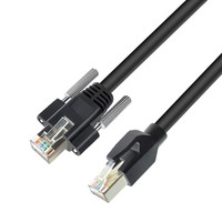 Câble réseau noir Gigabit résistant aux plisements pour équipement de caméra industrielle