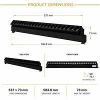 Spot lumineux sur rail linéaire personnalisé 30W COB LED CRI90 anti-éblouissement 3 circuits pour salle d'exposition de carrelage et galerie