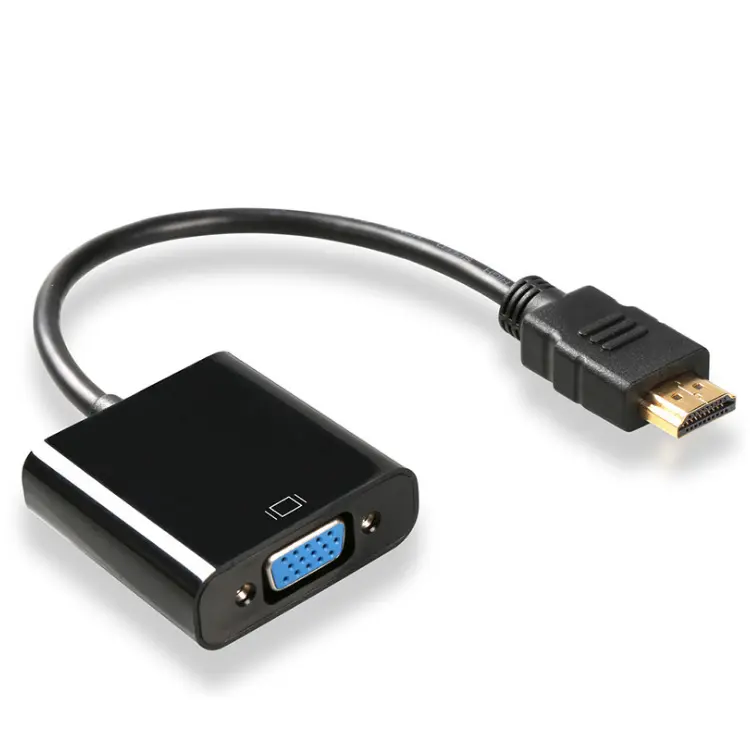 Adaptateur HDMI mâle vers VGA femelle Adaptateur HDMI a VGA Câble adaptateur Para Convertisseur de HDMI vers VGA