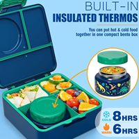 Neue Back To School Supply Hot Sale Food Warm halten Clam shell Kids Lunch Box mit auslaufs icherem Food Jar