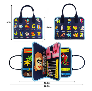 Nouveau Style Stock Marchandises Montessori Voyage Jouets Feutre Activité Occupé Livres avec <span class=keywords><strong>8</strong></span> pages Feutre Toddler Occupé Conseil pour Garçons Filles - Product Image 2