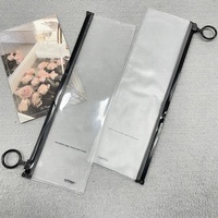 Bolsa Ziplock de PVC pequeña para joyería con logotipo personalizado, bolsas con cremallera para embalaje de plástico, bolsa transparente con cierre de cremallera esmerilada para collar y pendientes
