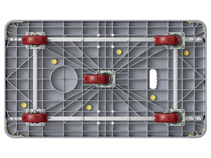 Chariot de travail mobile MBC-007 à quatre tubes, protection d'angle, graphique personnalisable, robuste, 800 kg, 120*70 cm - Product Image 2