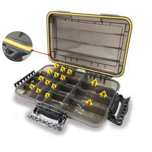Boîte <span class=keywords><strong>de</strong></span> <span class=keywords><strong>rangement</strong></span> pour matériel <span class=keywords><strong>de</strong></span> pêche multifonctionnelle imperméable en plastique gris JSFUN (tailles S/M/L) - Product Image 4