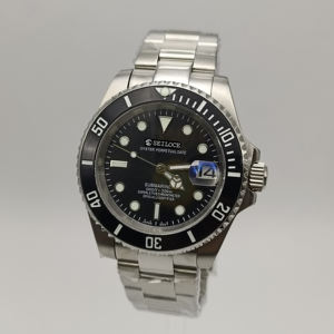 Montre pour homme, mouvement NH35, boîtier en verre saphir, plongeur, acier inoxydable, lumineux, automatique, mécanique, 5 bars d'étanchéité - Product Image 2