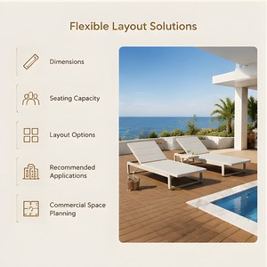 Muebles de exterior de lujo, tumbona de aluminio para playa, tumbona para <span class=keywords><strong>Hotel</strong></span>, Patio, piscina, tumbona, muebles de restaurante, tumbonas de Metal - Product Image 5
