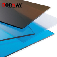Lembaran Padat Polikarbonat PC Plastik Transparan Anti UV Harga Pabrik BORNAY 2022 untuk Sunroom