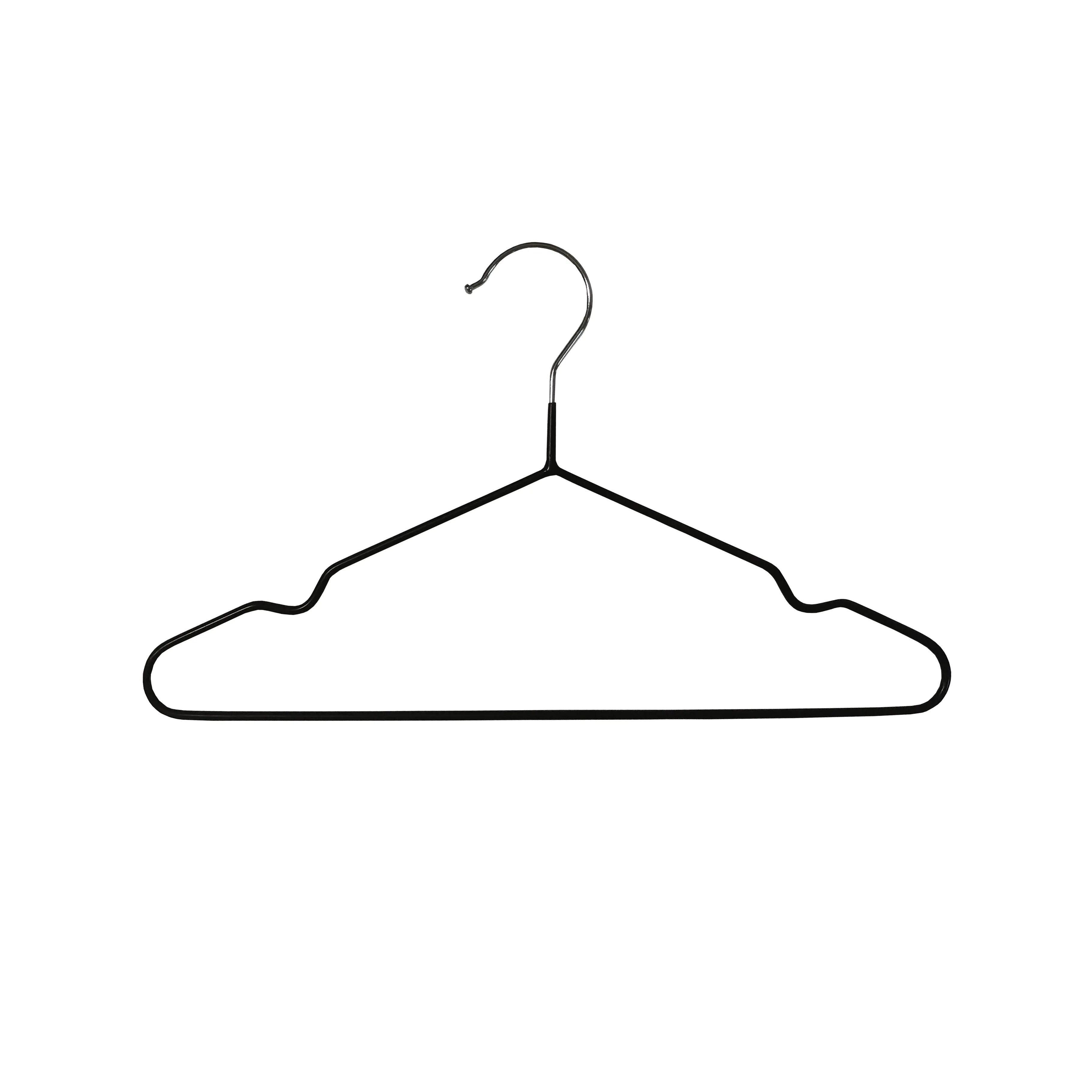 Amazon Best Selling Cheap PVC Black Coated Metal Hanger for Store