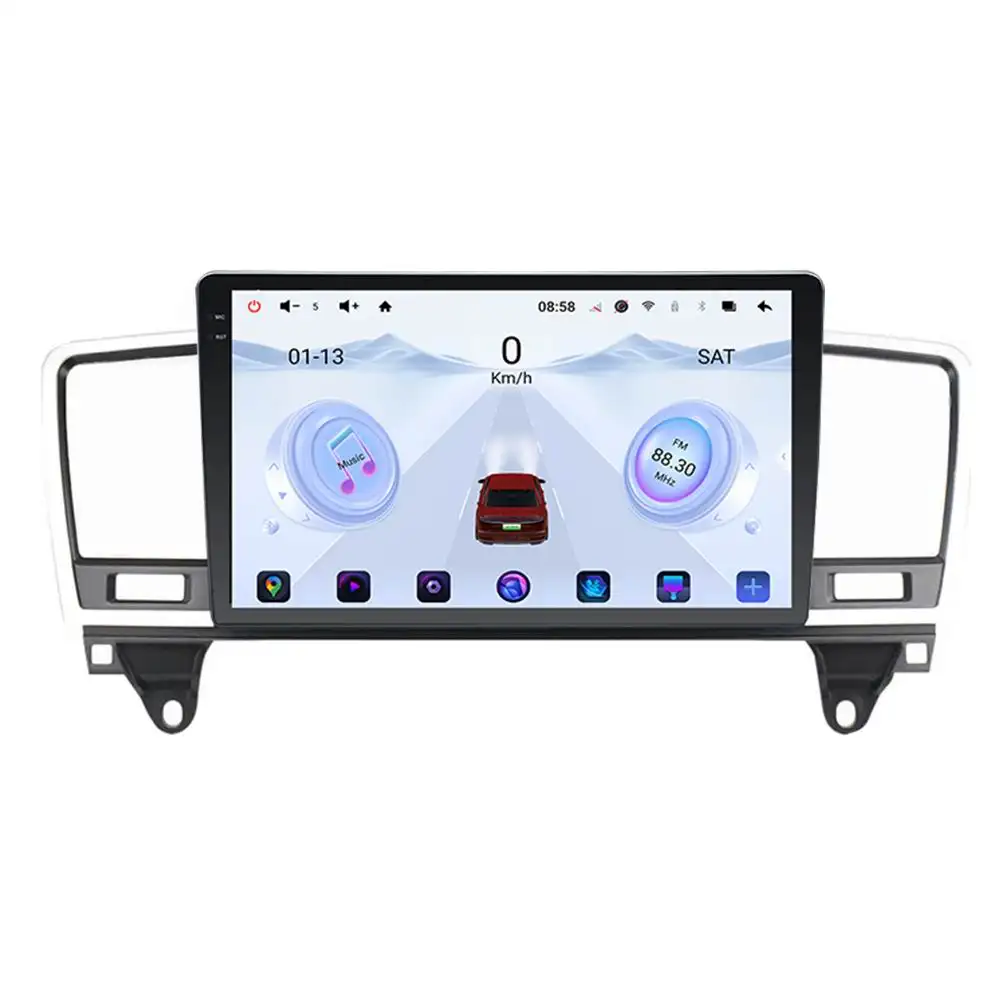 Android 13 2K Screen 3D Car Stereo Multimedia Audio For for Mercedes Benz M-Class M Class W166 ML 2011-2015 5G WiFi Carplay BT