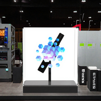 Mini projecteur holographique 3D de type table haute résolution avec télécommande pour affichage publicitaire intérieur