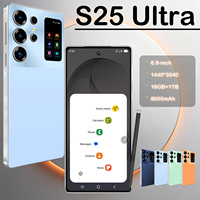 Smartphone haut de gamme S25 Ultra 5G avec écran OLED de 7,3 pouces et batterie de 8000 mAh pour les grossistes en téléphonie mobile
