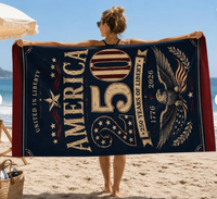 Serviettes de plage surdimensionnées, 250 Years Patriotic, douces, absorbantes, à séchage rapide, pour adultes, hommes et femmes