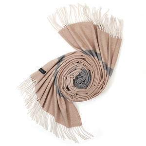 شال من مصنع تايفو بتصميم OEM/ODM، مصنوع من 80% صوف الألبكة و20% نايلون، مقاس 70*180+10*2 سم، وزن 250 جرام/متر مربع، مع شراشيب للشتاء - Product Image 1