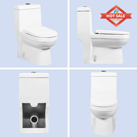 Ensemble WC monobloc doré à chasse siphonique, modèle carré, ensemble de sanitaires