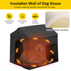 Bahçe için Verandalı Ahşap Köpek Kulübesi, Kabin Tarzı, Hava Koşullarına Dayanıklı, ABD'ye Ücretsiz Kargo - Product Image 6