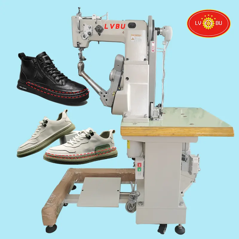 Lvbu-168 automatic vamp, tongue, sole sewing machine programmable leather stitching machine