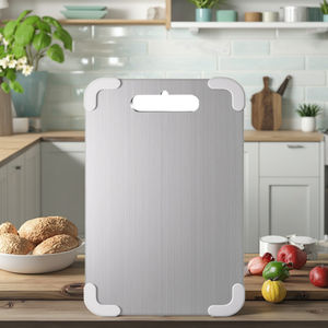 Nuova protezione angolare in Silicone antiscivolo creativo ispessito pannello di taglio di frutta carne tagliere in acciaio inox per impastare - Product Image 1