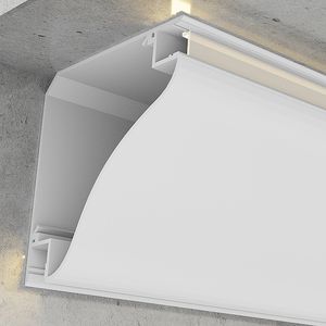 Profilé en aluminium laqué blanc de 2 mètres, idéal pour les structures, les moulures et les finitions dans les projets de bricolage. - Product Image 1