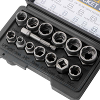 Jeu de douilles d'extraction d'écrou et de boulons, jeu d'outils d'extraction d'écrou, douille de boulon à Impact, clé à douille de retrait de vis, 14 pièces