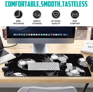 Alfombrilla de Ratón Grande para Juegos y Oficina, Diseño Negro Vibrante, Ideal para Adolescentes, Novios y Novias - Product Image 2