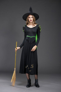Gran oferta, juego <span class=keywords><strong>de</strong></span> fiesta <span class=keywords><strong>de</strong></span> Halloween, disfraz <span class=keywords><strong>de</strong></span> Cosplay, <span class=keywords><strong>mago</strong></span> <span class=keywords><strong>de</strong></span> <span class=keywords><strong>Oz</strong></span>, <span class=keywords><strong>bruja</strong></span> malvada, vestido <span class=keywords><strong>de</strong></span> mujer con capa - Product Image 5