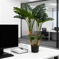 Plantes vertes artificielles de simulation, décoration intérieure de grand salon, ornements de paysage, feuille de tortue en pot, arbre artificiel