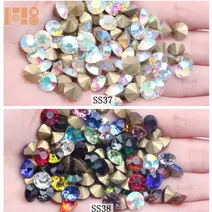 SS2-SS38 Pointed bottom back Crystal Rhinestone 1.1-8.2mm Color Mix Crystal AB for DIY Ornament Accessories