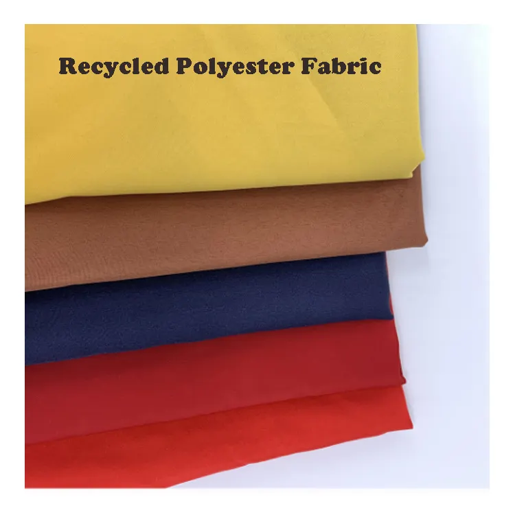 Umwelt freundliches recyceltes Polyester gewebe RPET-Gewebe macht Kleidung