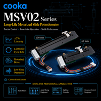 100mm 60mm Stroke Motorisé MSV01 Potentiomètre à glissière Fader Consoles de mixage audio Disponibles en valeurs de résistance 5K, 10K,100K
