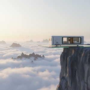 Casa Contenedor Inteligente Prefabricada y Móvil, Villa Cápsula Espacial Portátil, <span class=keywords><strong>Mini</strong></span> Villa Modular Extensible de 20 pies, Sala de Estar Europea - Product Image 1