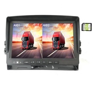 Caméra de recul et moniteur de voiture double écran 9 pouces moniteur DVR de voiture 1080p caméra de sauvegarde 10m câble pour système de voiture de camion de bus 24V